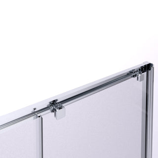Skydedør til brusekabine, glas, Seldus, krom profil, 140 × 190 cm, 1 dør