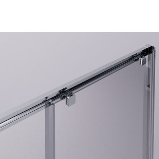 Skydedør til brusekabine, glas, Seldus, krom profil, 140 × 190 cm, 1 dør