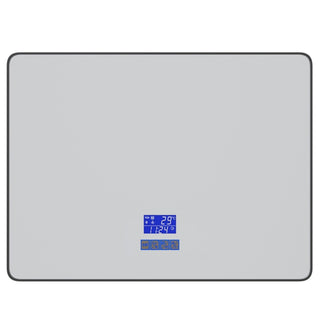 Badeværelsesspejl med LED Savini Due BR-100-75-RE-IN-C, 100 × 75 cm, touch-betjening, Bluetooth, højttaler, dæmpbar, dugfri funktion, temperaturvisning, ur, rektangulært