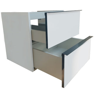 Vaskeskab Martplast Loft med skuffer, vægophængt, acrilux + spånplade, 50 × 45,5 × 53 cm