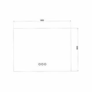 LED-badeværelsesspejl Savini Due BR-80-60-RE-IN-A, 80 × 60 cm, touch, dugfri, Bluetooth, højttaler, rektangulært