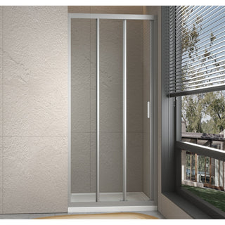 Skydedør til brusekabine, glas, Kadda JY-125, krom profil, 90 × 190 cm