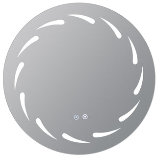 Badeværelsesspejl med LED Kadda NW-18, 60 × 60 cm, dugfri funktion, dæmpbar, touch-betjening, rundt