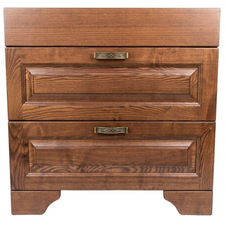 Vaskeskab Myrtus Classic 800 med skuffer, gulvstående, massivt træ + finereret spånplade, 80 × 46 × 80 cm
