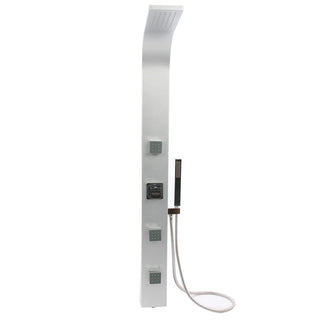 Kadda ST-822 brusepanel, aluminium, krom, 130 x 12 cm