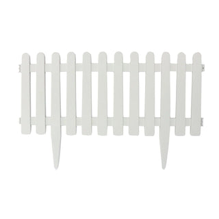 Dekorativt hegn til haven, Lysegrå, 220x34 cm, Sæt