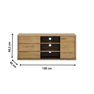 TV-bord Sheldon - 136x40x59cm