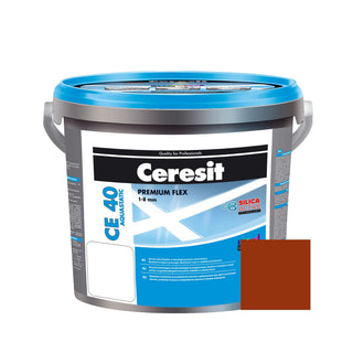 Fugemasse til fliser og klinker Ceresit CE 40, teglrød klinker, indendørs / udendørs, 5 kg