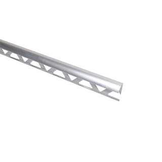 Hjørneprofil i aluminium til udvendigt hjørne til gulv- og vægfliser, rund, S53, 10 x 2500 mm