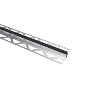 Fliseprofil i aluminium til dilatation til fliser og vægfliser, med PVC-indlæg, 10 × 2500 mm