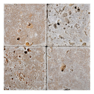 Travertin til inde/ude, Mesta Mistique Tumbled, 10 × 10 × 1 cm