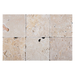 Travertin til inde/ude, Mesta Mistique Tumbled, 10 × 10 × 1 cm