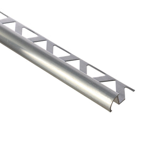 Fliseprofil i aluminium til afslutning på gulv- og vægfliser, SÆT S59, rund, 10 x 2500 mm