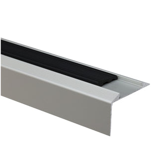 Fliseprofil i aluminium til trin, med skridsikkert bånd, SET S38 0,93 m