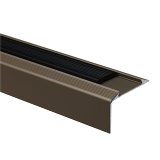 Fliseprofil i aluminium til trin, med skridsikkert bånd, SET S38 0,93 m