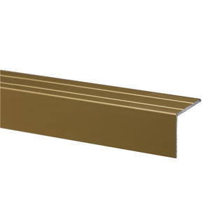Trappefliseprofil i aluminium, med skrue, Sæt S45 25 × 20 mm, 3 m