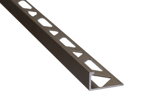 Fliseprofil i aluminium, afslutning til gulv- og vægfliser, SET S51, lige, 10 x 2500 mm