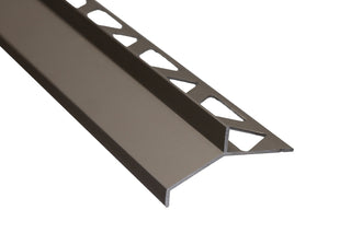 Fliseprofil i aluminium med drypnæse til terrasser, S99, 37 x 2500 mm