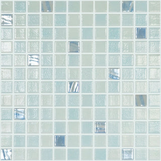 Glasmosaik 111/754, blå mix, til inde/ude, 31,7 × 31,7 cm