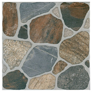 Porcelænsflise til inde/ude, Terastone 6035-0189, 33 × 33 cm, mat, stenlook