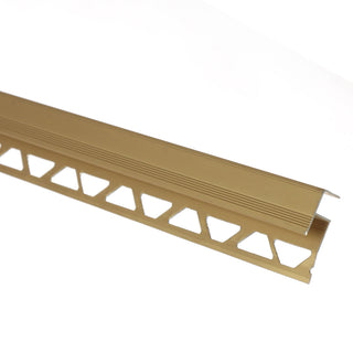Fliseprofil i aluminium til trin, 10/12 mm, 2,5 m