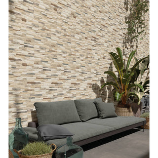 Bestile Andes – Porcelænsflise 32 × 48 cm, beige/brunt stenlook og mat