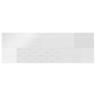 Keramisk dekor til bad/køkken, Parisien Bianco Gemma, 24,4 × 74,4 cm, grå, blank