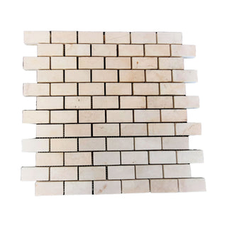 Mosaik Mesta Bursa marmor beige Polished, 2,3 × 4,8 cm