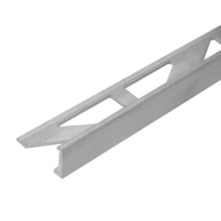 Fliseprofil i aluminium til afslutning på gulvfliser, lige, 12.5 x 2500 mm
