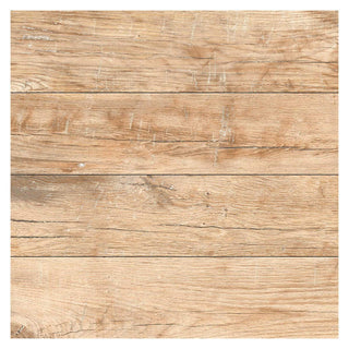 Porcelænsflise til inde/ude, Rila Oak, 45 × 45 cm, mat, trælook