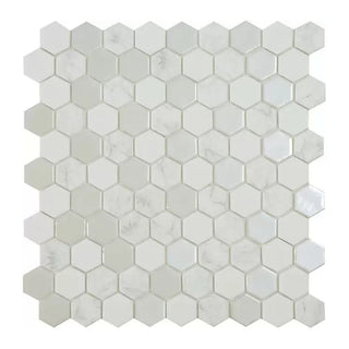 Glasmosaik Snow, til inde/ude, 30,7 × 30,7 cm