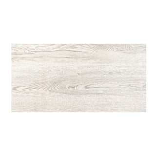 Porcelænsflise til inde/ude, 6060-0233 Woodstyle, 30 × 60 cm, hvid, mat, træimitation