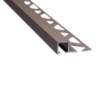 Fliseprofil i aluminium til udvendigt hjørne til fliser og vægfliser, firkantet, 10 × 2700 mm