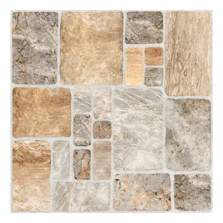 Gulvflise Santiago 6035-0335 – 33 x 33 cm, mat, multifarvet, stenværk-look – 1,63 m² pr. pakke