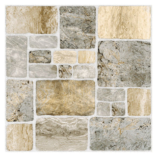 Porcelænsflise til inde/ude, Cesarom Santiago 6035-0335, 33 × 33 cm, mat, stenlook