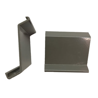 Samlinger til dryprofil til altan/terrasse, Profiline, aluminium, RAL 7037, sæt à 2 stk.
