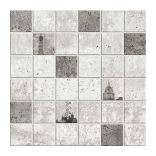 Keramisk dekor til bad/køkken, Cesarom Mozaic Cement 2600-0108, 30 × 30 cm, mat