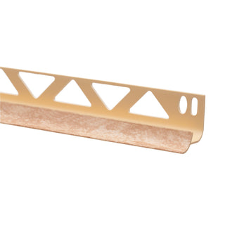 Fliseprofil PVC til indvendigt hjørne, SÆT 32151, stiv, lys marmoreret creme, 10 mm, 2,5 m