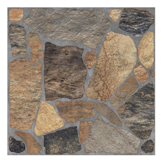 Porcelænsflise til inde/ude, Pebble 9754, 33,3 × 33,3 cm, mat, stenlook