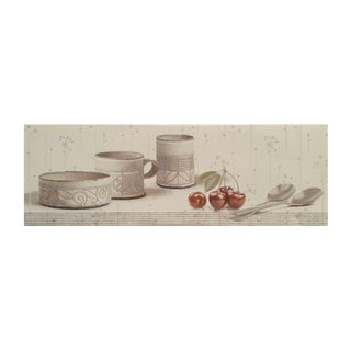 Keramisk dekor til bad/køkken, Fronti Jazz Blanco Cocina Antik, 25 × 75 cm, blank