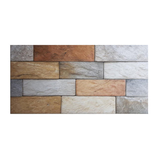 Porcelænsflise til inde/ude, New Brick Stone, 30 × 60 cm, mat, teglimitation