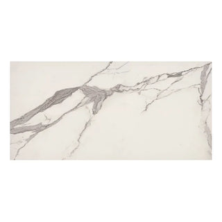 Bien Zenith – hvid porcelænsflise 60 × 120 cm med blankt marmorlook