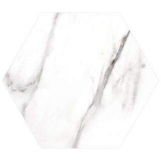 Porcelænsflise til inde/ude, Oset Calacatta, 20 × 24 cm, guld, mat, marmorlook