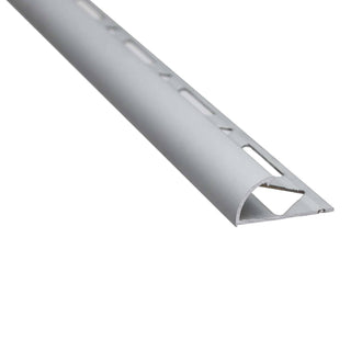 Hjørneprofil i aluminium til udvendigt hjørne til gulv- og vægfliser, S53, rund, 10 x 2500 mm