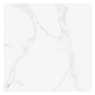 Porcelænsflise til inde/ude, Calacatta, 60 × 60 cm, hvid, mat, marmorlook