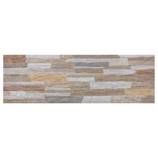 Porcelænsflise til inde/ude, facade, Ohio Beige, 17 × 52 cm, mat, stenlook