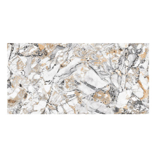 Porcelænsflise til inde/ude, Amazonia Real, 60 × 120 cm, blank, rektificeret, marmorlook