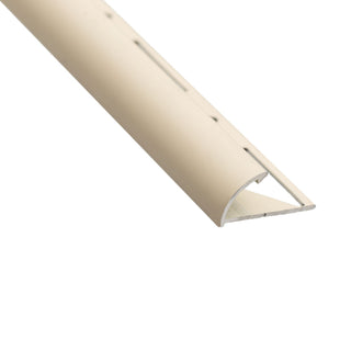 Hjørneprofil i aluminium til udvendigt hjørne til gulv- og vægfliser, S53, rund, 10 x 2500 mm