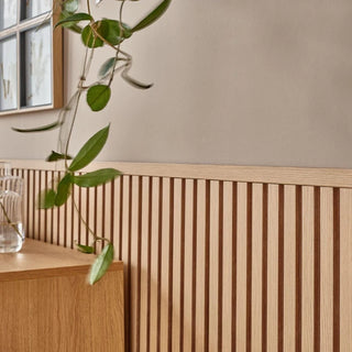 Dekorativt lamelpanel, ekstruderet polystyren, Vox Linerio M-Line, 2650 × 122 × 12 mm