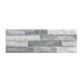 Porcelænsflise til inde/ude, facade, Tosal Grey, 17 × 52 cm, mat, stenimitation